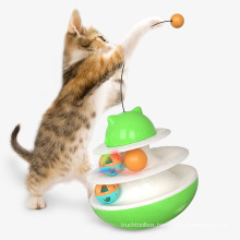New wholesale entertainment interactive cat tumbler toy cat teaser stick toy